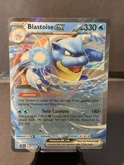 Pokemon TCG Blastoise EX #030/142 S&V: Stellar Crown Double Rare NM - Image 1