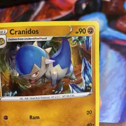 Pokemon TCG Cranidos SWSH274 Promo HD Swirl Cosmo Holo LP - Image 1