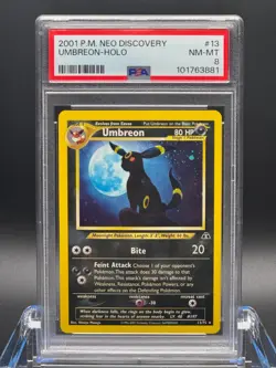 PSA 8 NM-MT ✨ - Umbreon 13/75 Neo Discovery Holo - 2001 Pokemon - Image 1