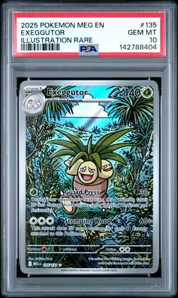 2025 POKEMON MEG EN-MEGA EVOLUTION ILLUSTRATION RARE #135 EXEGGUTOR PSA 10 - Image 1