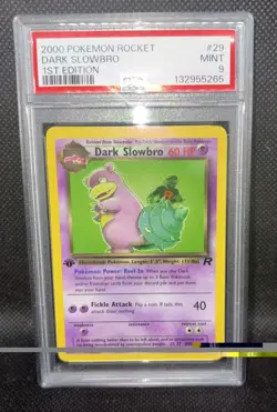 2000 Pokemon Team Rocket 1st Edition #29 DARK SLOWBRO PSA 9 MINT Non-Holo - Image 1