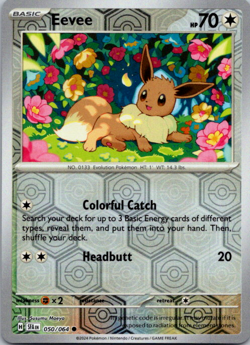 Eevee 050/064 Shrouded Fable Reverse Holo Pokemon TCG NM - Image 1
