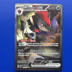 Pokemon N's Zoroark EX Sv09 Journey Together Illustration Rare Holo 185/159 - Image 1