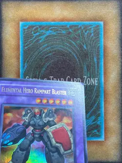 Yugioh Elemental Hero Rampart Blaster EEN-EN033 Ultra Rare 1st Ed LP - Image 2