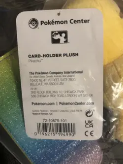 Pokemon Center Excel EUIC 2026 London Exclusive Pikachu Plush Card Holder - Image 3