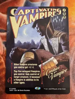 MtG *showcase* Captivating Vampire Innistrad Remastered NM borderless rare card - Image 1