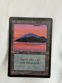 MTG Magic Beta Island Land Card Regular Mark Poole English - Image 1