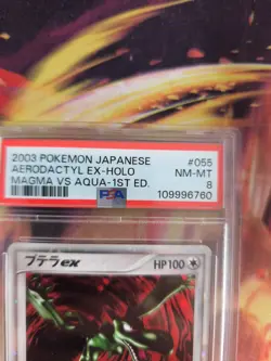Pokemon Card Aerodactyl Ex Sandstorm Sandsturm Holo Magma Aqua Japanese PSA 8 - Image 4