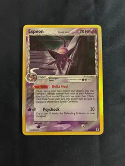 Pokemon TCG Espeon Holo Rare Reverse Holo Card 4/113 EX Delta Species - Image 1