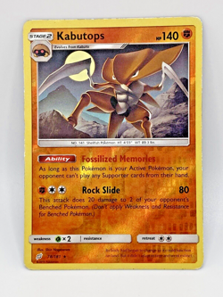 KABUTOPS 2019 RARE STAGE 2 POKEMON CARD - TEAM UP SET - #78/181 - Reverse Holo - Image 2