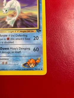 Misty's Dewgong 54/132 Gym Challenge Regular First Edition Pokemon Card - Image 3