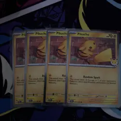 Pikachu 051 /162 Stamped 2026 Pokemon Day 30th Anniversary Promo x4 cards - Image 1