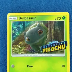 Bulbasaur - (Detective Pikachu Stamped) SM198 SM Promos LP Pokemon Card TCG - Image 2