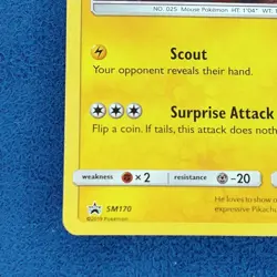 Detective Pikachu - (Detective Pikachu Stamped) SM170 SM Promos LP Pokemon - Image 5