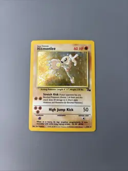 1999 POKEMON FOSSIL #7/62 HITMONLEE HOLO - Image 1