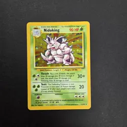Pokemon TCG Nidoking Base Set Holo Unlimited Rare Card 11/102 VINTAGE NM/LP - Image 1
