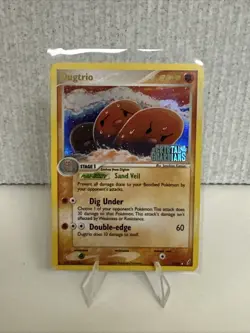 Pokemon EX Crystal Guardians Rare Reverse Holo Dugtrio 5/100 Stamped - Image 1