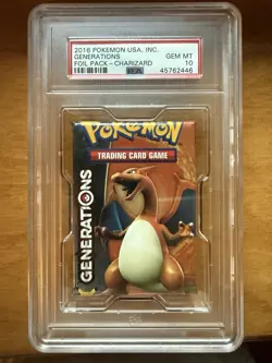 Pokemon Generations Booster Pack Charizard Art PSA 10 Gem Mint - Image 1