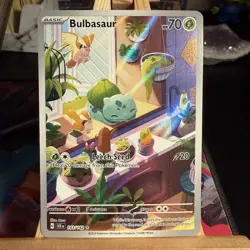 Bulbasaur 143/142 Stellar Crown Illustration Rare Full Art Holo Pokemon TCG MINT - Image 1