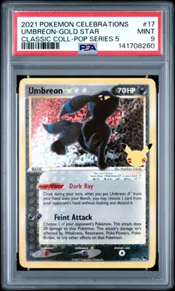 Umbreon #17 2021 Pokemon Celebrations Classic Collection PSA 9 250001 - Image 1