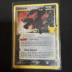 Pokemon 2021 Celebrations Umbreon Gold Star Classic Collection NM Clean Copy! - Image 1
