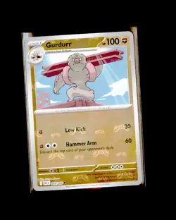 NM pokemon SV: Black Bolt Holo Common Gurdurr (Master Ball Pattern) 048/086 - Image 1