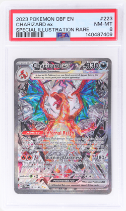 2023 Pokemon SV Obsidian Flames Charizard Ex Special Illustration Rare PSA 8 - Image 1