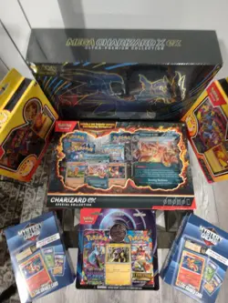Pokemon TCG Lot: MEGA CHARIZARD X ex UPC+CHARIZARD ex SC Box+ (2)Pokemon Day Box - Image 2
