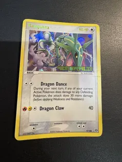 Pokemon TCG Rayquaza #9/106 Emerald Set exEmerald Stamped ReverseHolo - LP/MP - Image 1