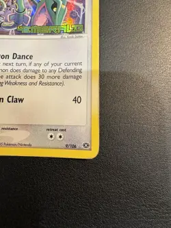 Pokemon TCG Rayquaza #9/106 Emerald Set exEmerald Stamped ReverseHolo - LP/MP - Image 5