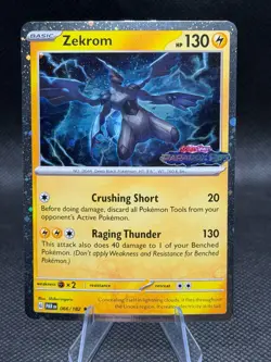 Zekrom 066/182 Pokemon TCG SV04: Paradox Rift Stamped Promo Cosmos Holo - Image 1