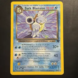 Pokemon Vintage Non Holo Rare Dark Blastoise Team Rocket 20/82 WotC - Image 1