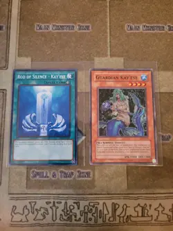 YUGIOH GUARDIAN KAY'EST VLP + ROD OF SILENCE KAY'EST COMMON UNLIMITED ED NM - Image 1