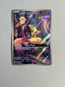 Marnie’s Morpeko 206 Sv: Scarlet & Violet Promo Cards Holo Black Star Promo NM - Image 1