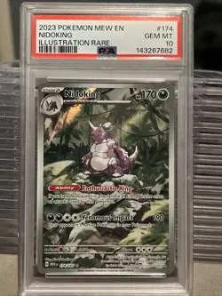 Pokemon TCG Nidoking Scarlet & Violet 151 Illustration Rare Card 174/165 PSA 10 - Image 1