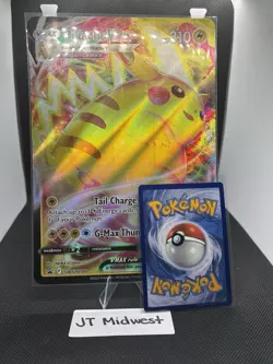 Pokemon Pikachu VMAX Black Star Promo Full Art Card SWSH286 Combo - Image 2
