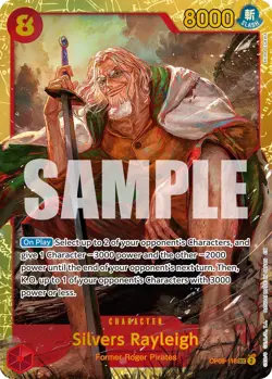 Silvers Rayleigh English (RED) OP08-118 card One Piece CCG (REPRINT) - Image 1