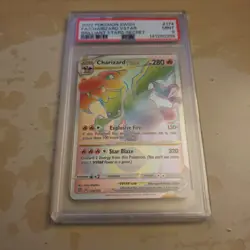 Pokemon Brilliant Stars Charizard VSTAR Rainbow Secret Rare Card PSA 9 174/172 - Image 1