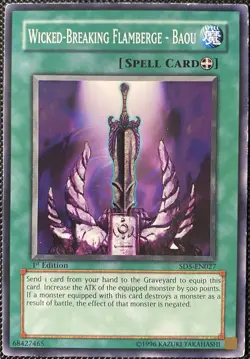 Wicked-Breaking Flamberge - Baou SD5-EN027 Warrior's Triumph 1st - Yugioh Card - Image 1