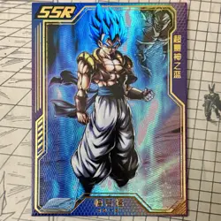 SSGSS Super Saiyan Blue Gogeta Dragon Ball Thick Textured Holo Foil SSR Card DBZ - Image 2