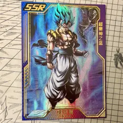 SSGSS Super Saiyan Blue Gogeta Dragon Ball Thick Textured Holo Foil SSR Card DBZ - Image 4