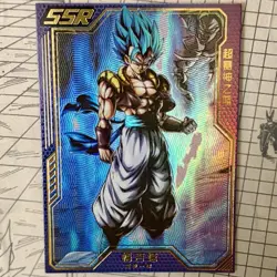 SSGSS Super Saiyan Blue Gogeta Dragon Ball Thick Textured Holo Foil SSR Card DBZ - Image 5
