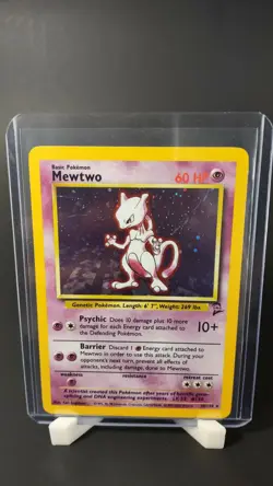 Pokemon Card Mewtwo Base Set 2 10/130 Holo Rare - WOTC Vintage- NM - Image 1