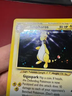 Ampharos 1/111 Holo Rare Neo Genesis Pokemon Card NM - Image 3