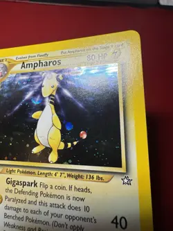 Ampharos 1/111 Holo Rare Neo Genesis Pokemon Card NM - Image 4