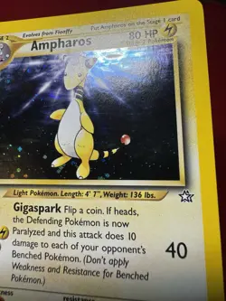 Ampharos 1/111 Holo Rare Neo Genesis Pokemon Card NM - Image 5