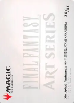 Sin Spira's Punishment Art Card 36 Art Series Final Fantasy MTG 002577 - Image 2