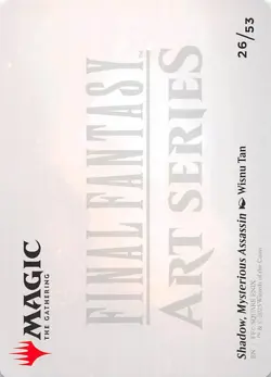 Shadow Mysterious Assassin Art Card Gold Stamp 26 Art Series Final Fantasy 02561 - Image 2