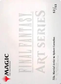Tifa Martial Artist Art Card Gold Stamped 52 Art Series Final Fantasy MTG 002546 - Image 2