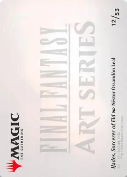 Hades Sorcerer of Eld Art Card Gold Stamp 12 Art Series Final Fantasy MTG 002527 - Image 2